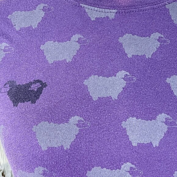 Lost Short Sleeve Graphic Tee | Purple | Crew Neck | Small | Novelty | Y2K - Picture 8 of 12